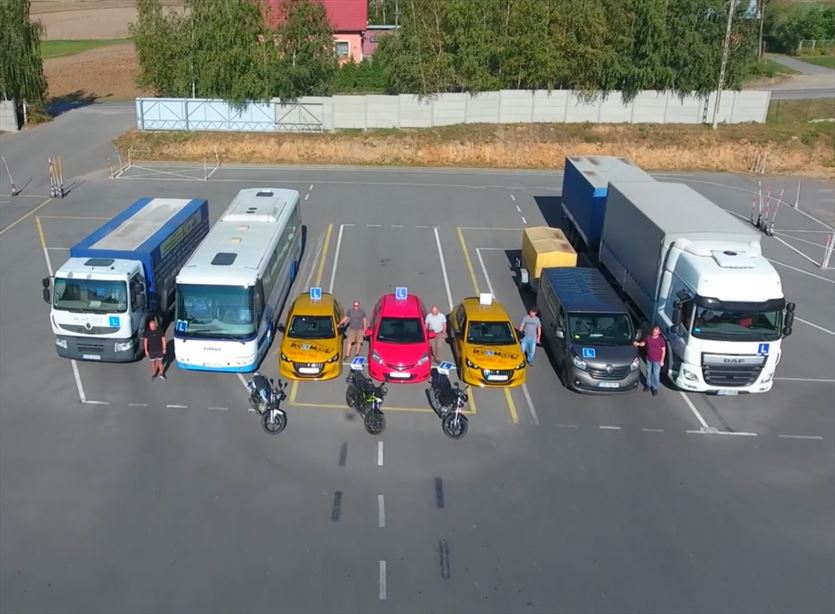 Przygotowanie do egzaminów na prawo jazdy, Fu Polmot 2 Centrum Szkolenia I Doskonalenia Zawodowego Kierowców, Projektowanie Agata Nowocień, Iwaniska